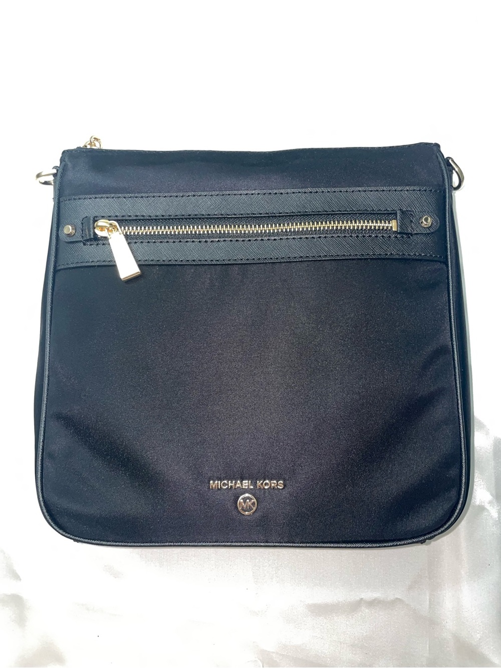 Michael Kors Black Crossbody with Gold Accents